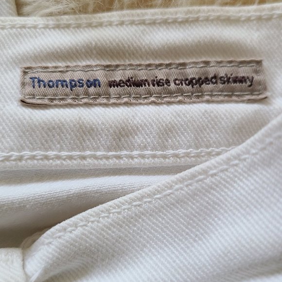 Citizens of Humanity Thompson Medium Rise White Skinny Cropped Jeans - Picture 7 of 10